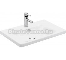 Мебельная раковина Dreja Soft 55 накладная, белая, прямоугольная, фаянс