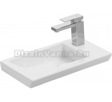 Раковина маленькая в туалет Dreja Isik 45 белая, прямоугольная