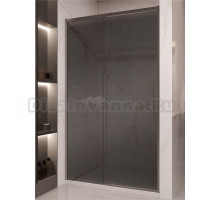 Душевая дверь в нишу Vincea Stella VDS-1ST120CGGM 120 см, профиль вороненая сталь, стекло тонированное