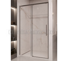 Душевая дверь в нишу Vincea Stella VDS-1ST160CLGM 160 см, профиль вороненая сталь, стекло прозрачное