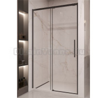 Душевая дверь в нишу Vincea Stella VDS-1ST130CLB 130 см, профиль матовый черный, стекло прозрачное