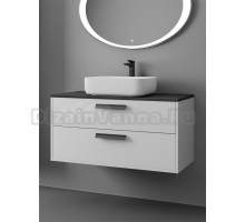 Тумба с раковиной Veneciana Orta 100 подвесная, глянцевая белая