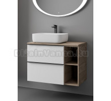 Тумба с раковиной Veneciana Sangro 80 подвесная, матовая белая