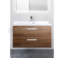 Тумба с раковиной BelBagno Aurora 90 rovere tabacco, ручки белый глянец