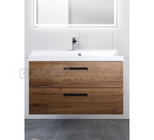 Тумба с раковиной BelBagno Aurora 90 rovere tabacco, ручки матовые черные