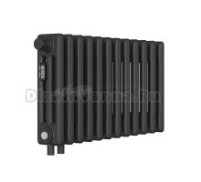 Радиатор стальной трубчатый Kohr Heim SRC01-3030/12H01DB 3 трубы, 12 секций, нижнее универсальное подключение, черный