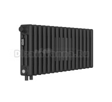 Радиатор стальной трубчатый Kohr Heim SRC01-3030/16H01DB 3 трубы, 16 секций, нижнее универсальное подключение, черный