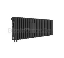 Радиатор стальной трубчатый Kohr Heim SRC01-3030/22H01DB 3 трубы, 22 секции, нижнее универсальное подключение, черный