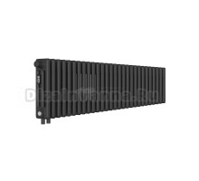 Радиатор стальной трубчатый Kohr Heim SRC01-3030/28H01DB 3 трубы, 28 секций, нижнее универсальное подключение, черный