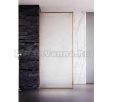 Душевая перегородка Veconi Korato KR81RG-70-06-C8 70 см, профиль брашированное золото, стекло дождь