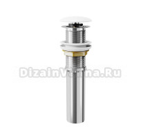 Донный клапан для раковины D&K DC9016 без перелива, глянцевый белый
