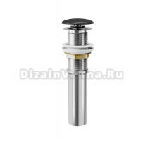 Донный клапан для раковины D&K DC9025 без перелива, глянцевый черный