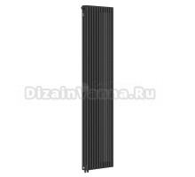 Радиатор стальной трубчатый Kohr Heim SRC01-3180/12H01DB вертикальный, 3 трубы, 12 секций, дизайнерский, нижнее универсальное подключение, черный