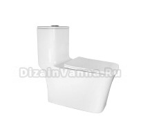 Унитаз-моноблок напольный AZARIO Stoun AZ-1109 глянцевый белый