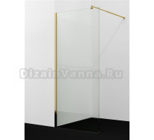 Душевая перегородка Wasserkraft Rur 30W 120 см, профиль глянцевое золото, стекло прозрачное
