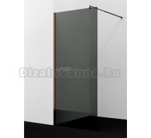 Душевая перегородка Wasserkraft Rur 30W 90 см, профиль розовое золото, стекло тонированное