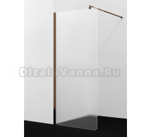 Душевая перегородка Wasserkraft Rur 30W 100 см, профиль розовое золото, стекло матовое