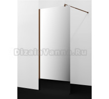 Душевая перегородка Wasserkraft Rur 30W 100 см, профиль розовое золото, стекло зеркальное