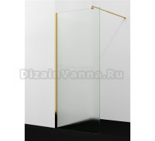 Душевая перегородка Wasserkraft Rur 30W 100 см, профиль глянцевое золото, стекло текстурное