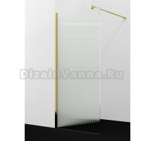 Душевая перегородка Wasserkraft Rur 30W 90 см, профиль глянцевое золото, стекло рифленое