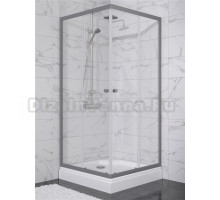 Душевой уголок Triton Вента -Графит 90х90, стекло прозрачное, с поддоном