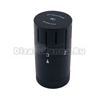 Термостатическая головка PrimoClima Tubus PCHEAD44B М30х1.5, матовая черная