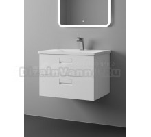 Тумба с раковиной Veneciana Camila 70 подвесная, глянцевая белая