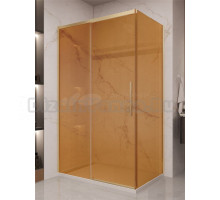 Душевой уголок Vincea Stella VSR-1ST9012GSG 120x90 см, профиль брашированное золото, стекло янтарь