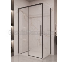 Душевой уголок Vincea Stella VSR-1ST1014CLB 140x100 см, профиль матовый черный, стекло прозрачное