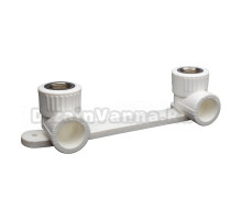 Угольник СТМ CPLD2012 PP-R DN 20x1/2" ВР двойной, комбинированный, с креплением