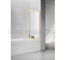 Шторка на ванну Veconi Palau PL85G-60-01-C8 60x150, брашированное золото