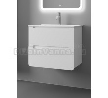 Тумба с раковиной Veneciana Orinoko 70 подвесная, глянцевая белая