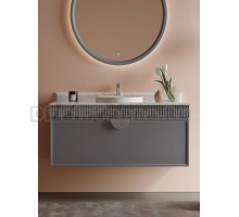 Тумба с раковиной ORKA Molino 100 подвесная, антрацит, со столешницей