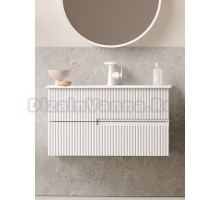 Тумба с раковиной ORKA Moonlight 90 подвесная, матовая белая