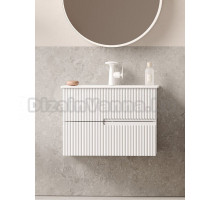 Тумба с раковиной ORKA Moonlight 70 подвесная, матовая белая