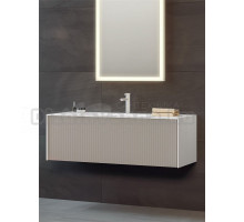 Тумба с раковиной ORKA Cube 100 подвесная, матовая бежевая