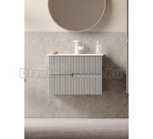 Тумба с раковиной ORKA Moonlight 70 подвесная, матовая бежевая