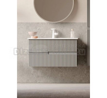 Тумба с раковиной ORKA Moonlight 90 подвесная, матовая бежевая