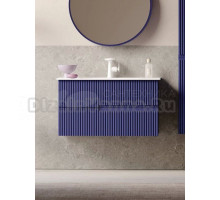 Тумба с раковиной ORKA Moonlight 90 подвесная, матовая синяя