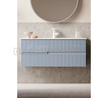 Тумба с раковиной ORKA Moonlight 120 подвесная, матовая голубая