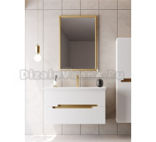 Мебель для ванной комнаты ORKA Lodi 65 подвесная, белая, золото