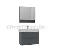 Мебель для ванной комнаты ORKA Malta 80 подвесная, антрацит
