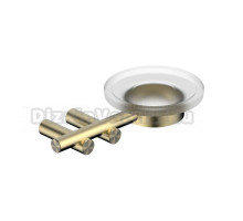 Мыльница Abber Osten 316 AA1858BG настенная, стеклянная, золотая