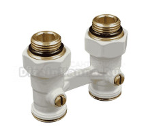 Узел нижнего подключения PrimoClima PCC3412SSW 1/2"х3/4" EK, прямой, белый