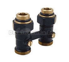 Узел нижнего подключения PrimoClima PCC3412SMB 1/2"х3/4" EK, прямой, черный матовый