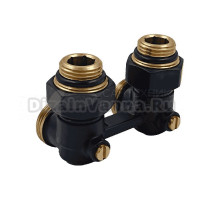 Узел нижнего подключения PrimoClima PCC3412AMB 1/2"х3/4" EK, угловой, черный матовый