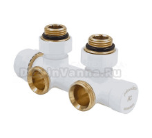 Узел нижнего подключения PrimoClima PCS3412SW термостатический, угловой, правый, 1/2"х3/4" EK, белый