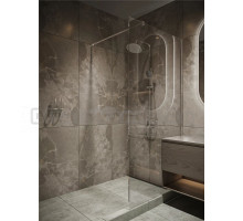 Душевая перегородка Knotlor Velum Crystal WI100 100х200 см, профиль хром, стекло прозрачное