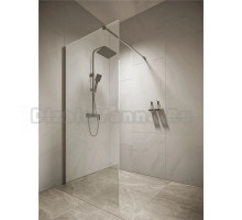 Душевая перегородка Knotlor Velum Crystal WI100 100х200 см, профиль оружейная сталь, стекло прозрачное