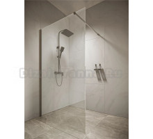 Душевая перегородка Knotlor Velum Crystal WI120 120х200 см, профиль оружейная сталь, стекло прозрачное